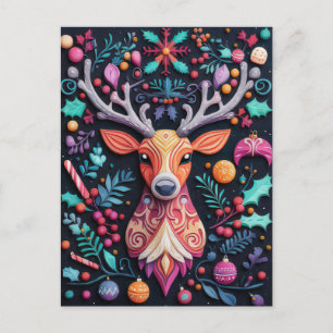 Festive Christmas Reindeer Greeting Card