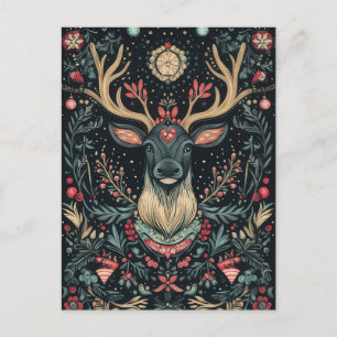 Festive Christmas Reindeer Greeting Card