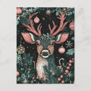 Festive Christmas Reindeer Greeting Card