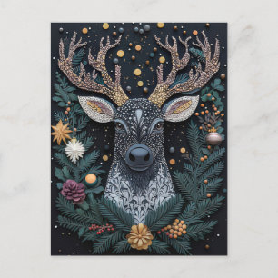 Festive Christmas Reindeer Greeting Card