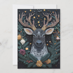 Festive Christmas Reindeer Greeting Card