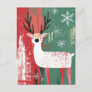 Festive Christmas Reindeer Greeting Card