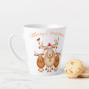 Festive Christmas- Reindeer-Mug Latte Mug