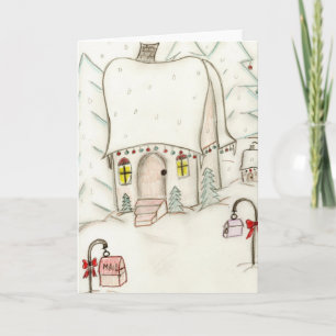 Festive Christmas scene Holiday Card