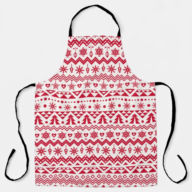 Festive Christmas seamless pattern. Apron (Front)