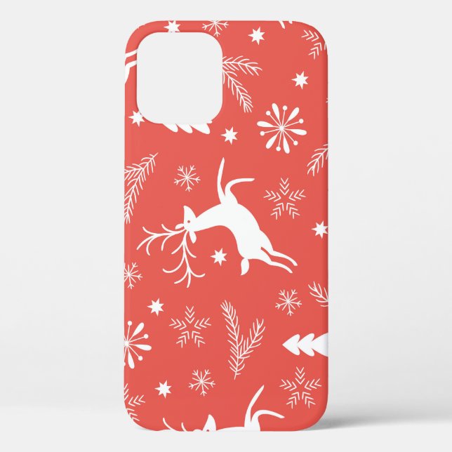Festive Christmas Seamless Pattern Case-Mate iPhone Case (Back)