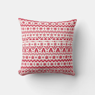 Festive Christmas seamless pattern. Cushion