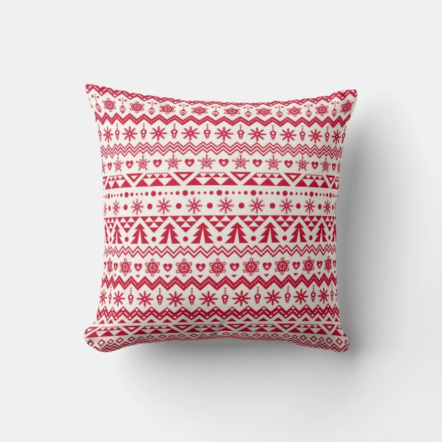 Festive Christmas seamless pattern. Cushion (Front)