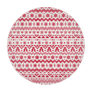 Festive Christmas seamless pattern. Cutting Board