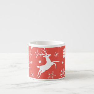 Festive Christmas Seamless Pattern Espresso Cup