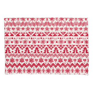 Festive Christmas seamless pattern. Pillowcase