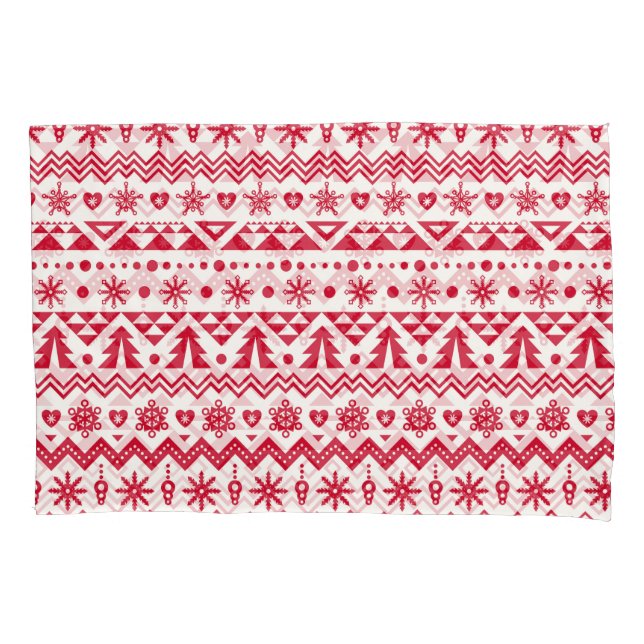 Festive Christmas seamless pattern. Pillowcase (Front)
