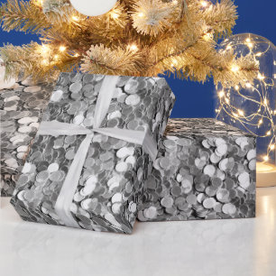 Festive Christmas silver  Wrapping Paper