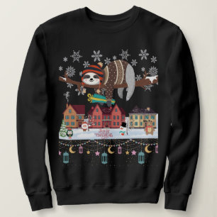 Festive Christmas Sloth Sweatshirt