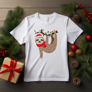 Festive Christmas Sloth T-Shirt