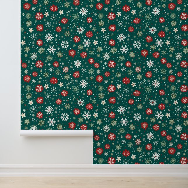 Festive Christmas snowflake tiled Wallpaper (Application)