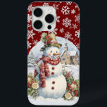 Festive Christmas snowman Holiday  iPhone 15 Pro Max Case<br><div class="desc">Festive Christmas snowman Holiday iPhone 15 Pro Case</div>