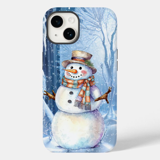 Festive Christmas snowman Holiday  Case-Mate iPhone Case (Back)