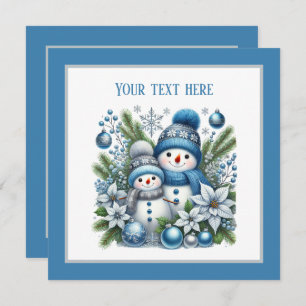 Festive Christmas snowman Holiday party  Invitation