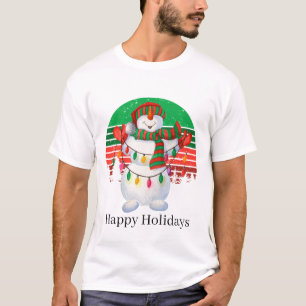 festive Christmas snowman Holiday T-Shirt