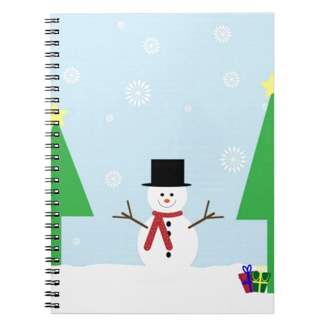 Festive Christmas Snowman Notebook (Front)