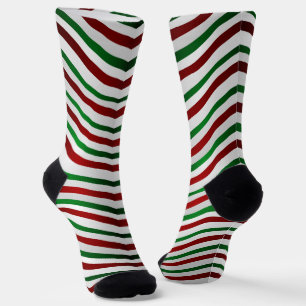 Festive Christmas Socks Holiday Candy Cane Socks