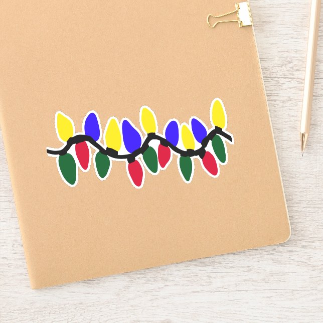 Festive Christmas String Lights (Notebook)