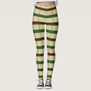 Festive Christmas striped Leggings