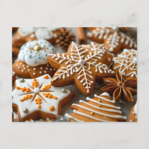 Festive Christmas Sugar Cookies Postcard