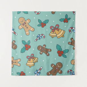 Festive Christmas Sweets Design Tapestry