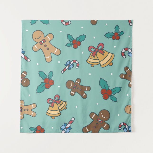 Festive Christmas Sweets Design Tapestry (Front)