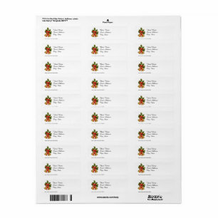 Festive Christmas template, Return Address Label