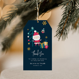 Festive Christmas Thank You Baby Shower Favour Gift Tags