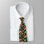 Festive Christmas Theme Poinsettia Pattern Tie<br><div class="desc">Festive Christmas theme design featuring poinsettia,  red berries,  and holiday greenery in a seamless pattern—an excellent Christmas gift for the people on your Christmas list or yourself.</div>