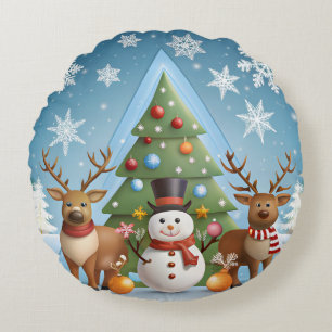 Festive Christmas Throw Pillow Cover - Snowflake,