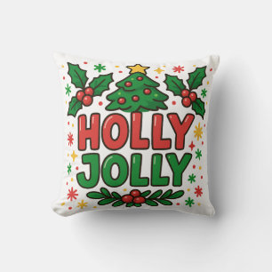 Festive Christmas Throw Pillow Holiday Decorative