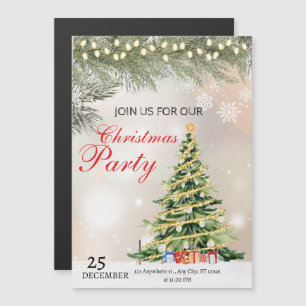 Festive Christmas Tree Card Invitation