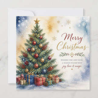 Festive Christmas Tree Christmas Card