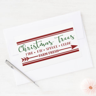 Festive Christmas tree farm Holiday sticker