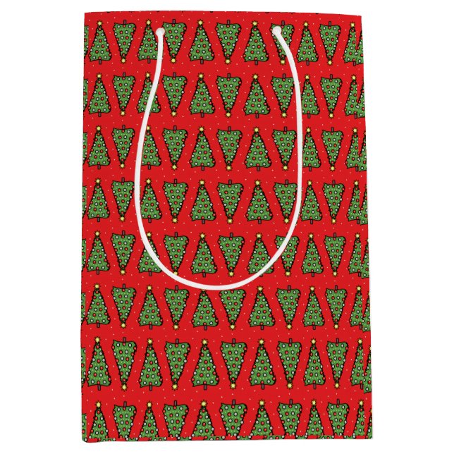 Festive Christmas Tree Gift Bag (Front)