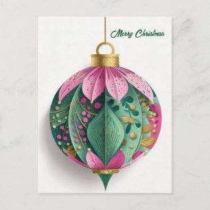 Festive Christmas Tree Greeting Holiday Postcard