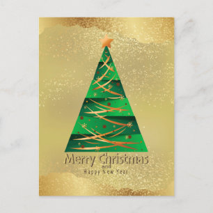 Festive Christmas Tree Greeting Postcard