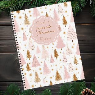 Festive Christmas Tree Pattern Recipe  Notebook