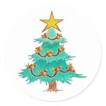 Festive Christmas Tree stickers