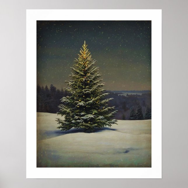 Festive Christmas Tree Wall Art (Front)