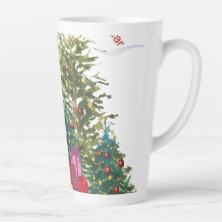 Festive Christmas tree with gifts Latte Mug