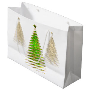 Festive Christmas Trees  Large Gift Bag