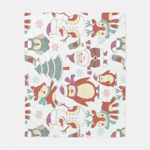Festive Christmas: Vintage Background Fleece Blanket