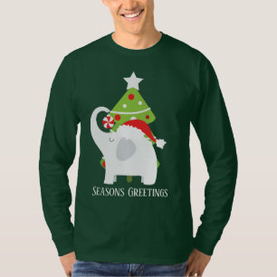 Festive Christmas white elephant add text T-Shirt