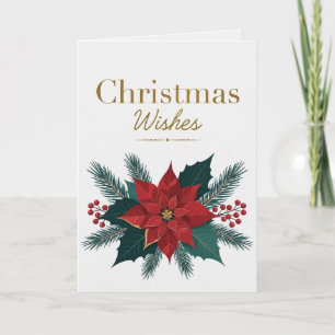 Festive Christmas Wishes Card for Holiday Season